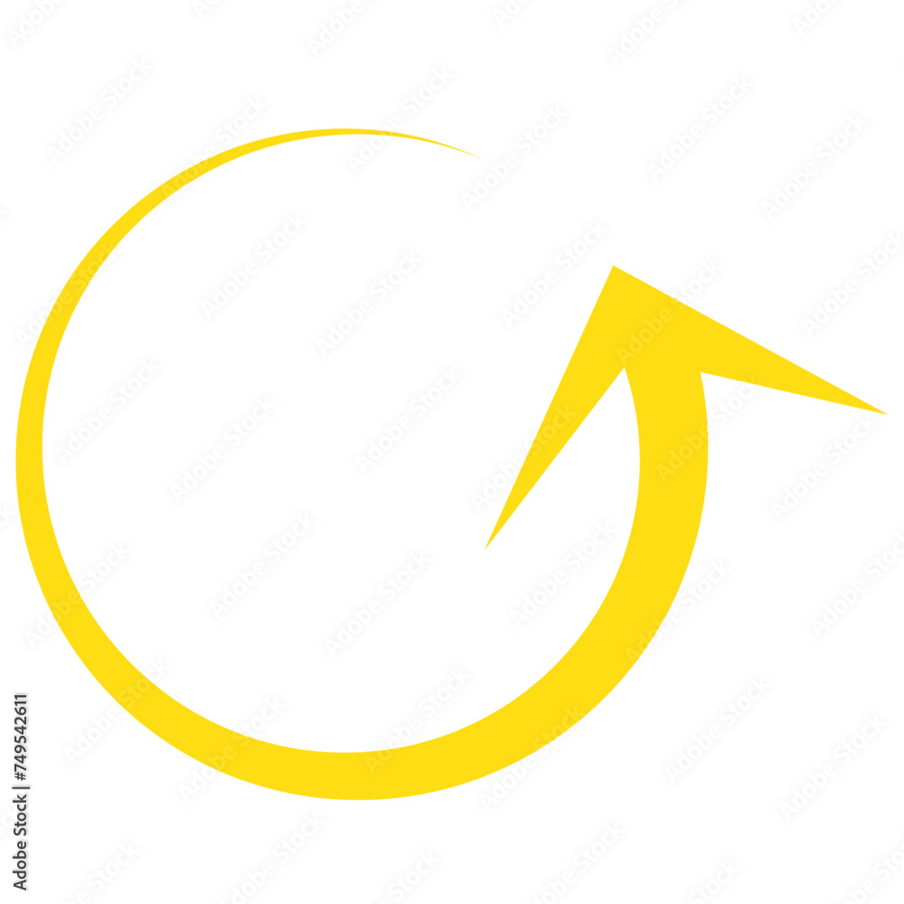 Poster repeat arrow button, refresh icon, circle arrow, rotation sign