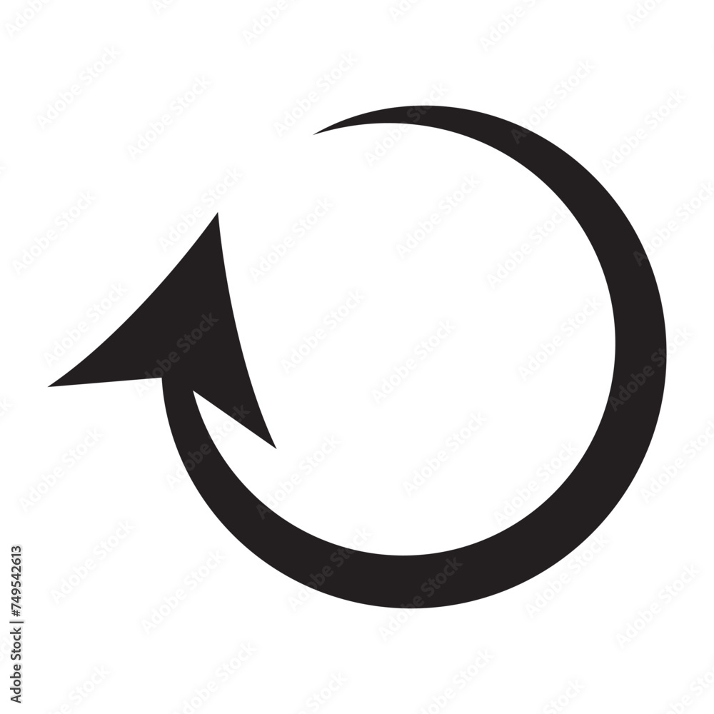 Poster repeat arrow button, refresh icon, circle arrow, rotation sign