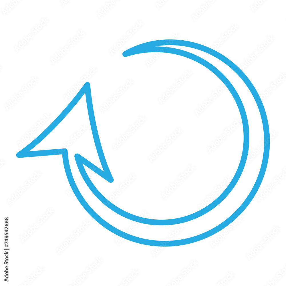 Poster repeat arrow button, refresh icon, circle arrow, rotation sign