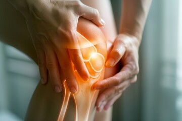 Knee Pain: Person Holding Knee in Discomfort