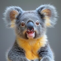 Small Koala Bear With Mouth Open
