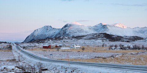 Route dans les îles Lofoten