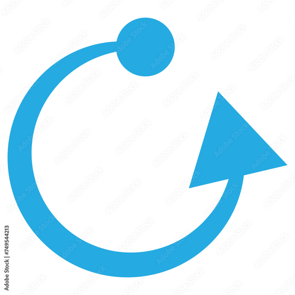 Poster repeat arrow button, refresh icon, circle arrow, rotation sign