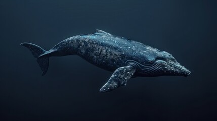 Graceful Giants: Full-Body Portrait of a Whale