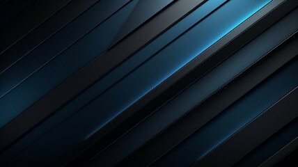 Obraz premium Abstract Blue Geometric Shapes Design AI Generated pictures