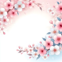 Fototapeta na wymiar elegant pink sakura Cherry Blossom flower vector illustration background
