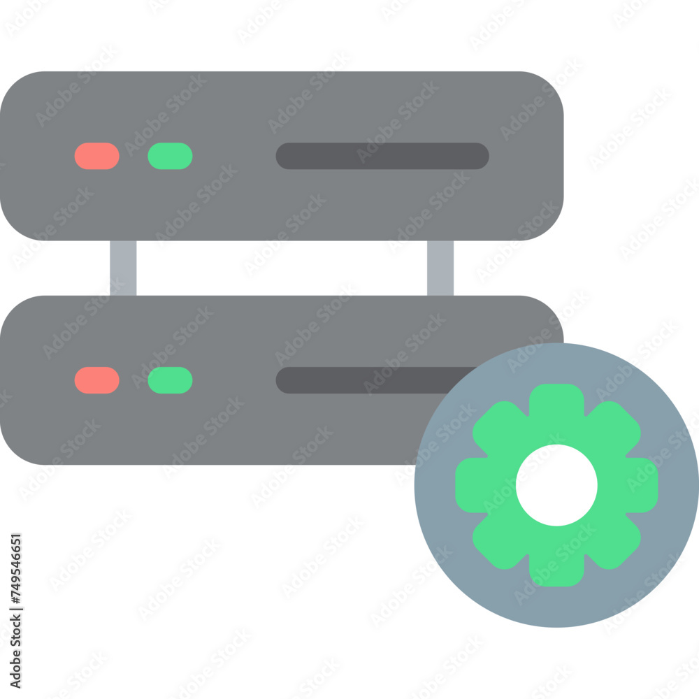 Wall mural web-hosting-10 vector flat icon