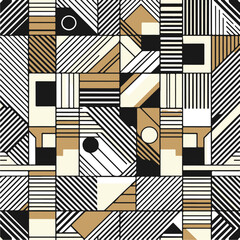 Vector seamless pattern. Modern stylish texture with monochrome trellis. Repeating geometric triangular grid. Simple graphic design. Trendy hipster sacred geometry.