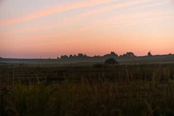 sunset in the mountains