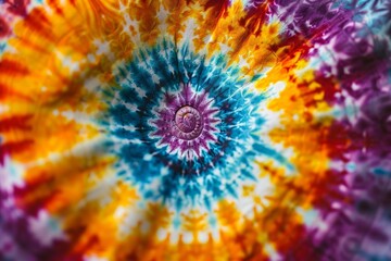 1960s Counterculture Spiraling Tie-Dye Patterns

