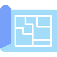 Blueprint Vector Flat Icon
