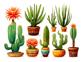Cactus dessert colorful vibrant sketch hand drawn vector  image 
