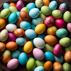 Fototapeta na wymiar Colorful Eggs, Easter Eggs