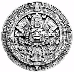 disco Azteca en Relieve Monocromático