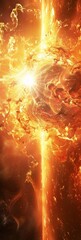 Background Texture in the Solar Flare Arc Intense Light Style created with Generative AI Technology