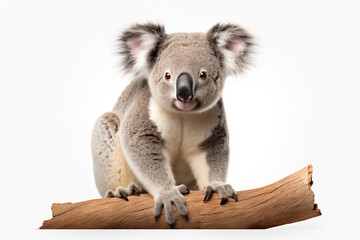 Koala over isolated white background. Animal