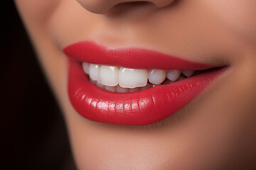 detail photograph of a mouth in macro