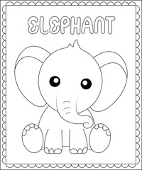 Big and simple coloring page for kids