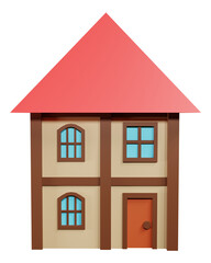 Fantasy house medieval. 3d rendering.	