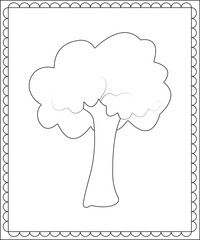 big and simple coloring page for children