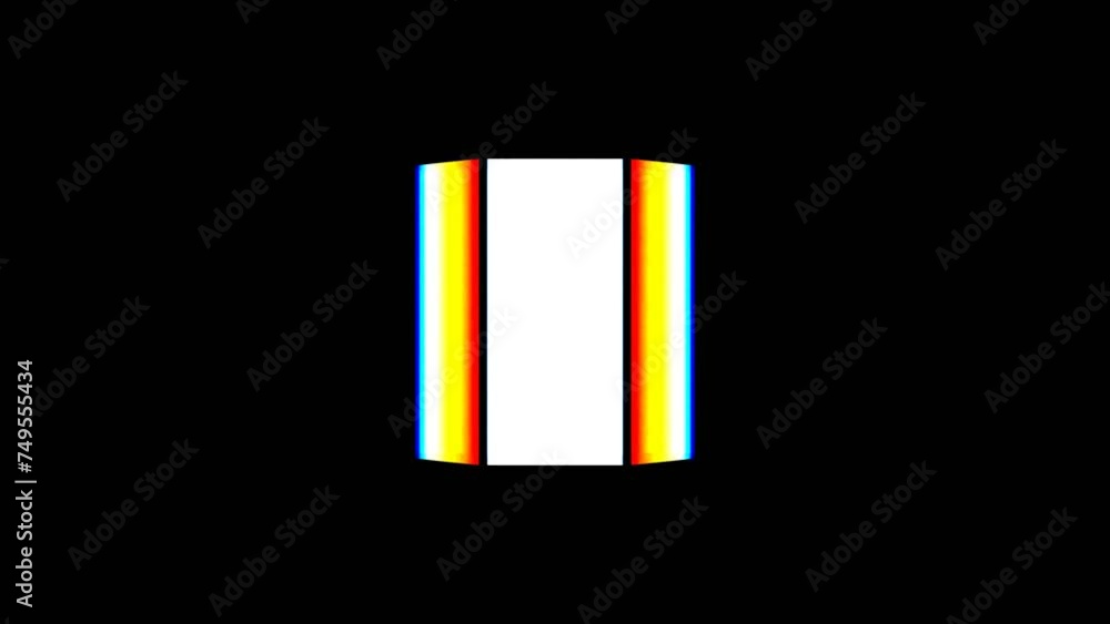 Aufkleber dynamic geometric light dispersion: abstract 3d animation of rotating geometric form with light disp