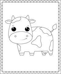 big and simple coloring page for children