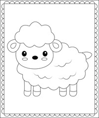 big and simple coloring page for children