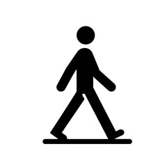 Man walking icon vector isolated on white background, Man walking transparent sign, generative ai
