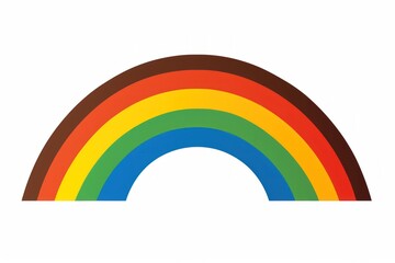 Rainbow icon isolated on white background. 2d illustration. LGBT Concept with Copy Space. Pride Month Concept.