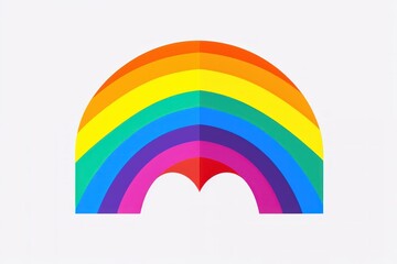 Rainbow icon isolated on white background. LGBT Concept with Copy Space. Pride Month Concept.