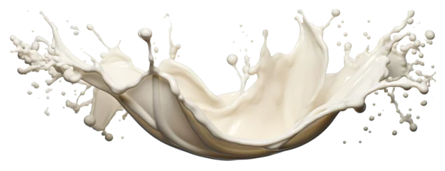 Tuinposter Splash of milk or cream, cut out  © Rana
