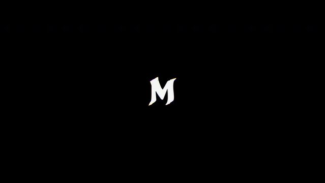 footage 2D the letter  M