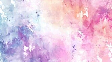 Fototapeta premium Abstract pastel watercolor background - Soft, blending colors of pink, blue, and purple create a tranquil watercolor effect for diverse uses