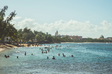 A day at the beach in San Juan