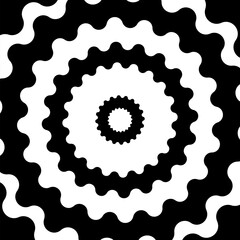 Black and white abstract background with smooth and mild wavy optical illusion effects and lines, surreal background for advertising or social media post.