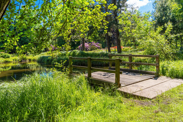 Scharbeutz spa gardens near the beach, Baltic Sea, Germany
