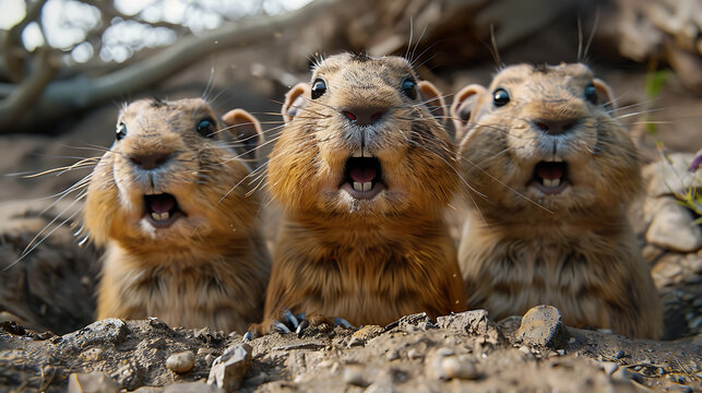 Close-up of safari wild life in nature image ultra wide angle lens