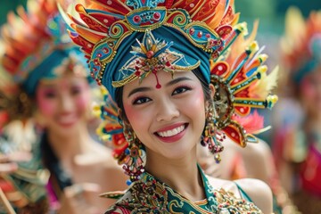Fototapeta premium Indonesia Nyepi: an indonesian cultural gem, a serene journey into tradition and spirituality, indonesian celebrations lifestyle. 