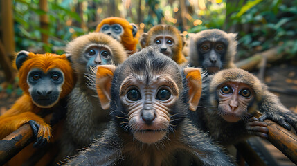 Close-up ultra wild lens of safari wild life in nature