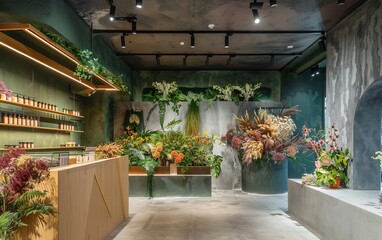 Fototapeta na wymiar Simplicity in Bloom: Floral Retail Therapy