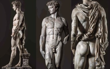 Fototapeta na wymiar Roman Sculptures: Man's Monument