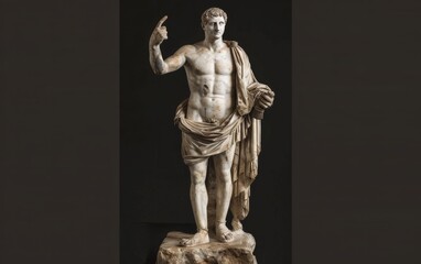 Fototapeta na wymiar Roman Sculptures: Man's Monument