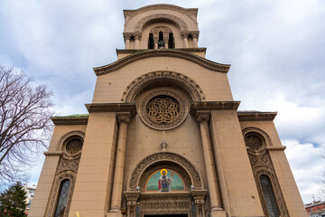 Fototapeta na wymiar The Church of St. Alexander Nevsky in Belgrade, Serbia