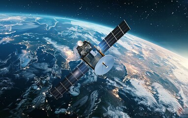 Global Connectivity: Telecom Satellite in Orbit