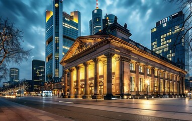 Fototapeta na wymiar Financial Epicenter: Frankfurt Stock Exchange