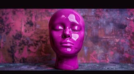 Bionic Woman: Ceramic Pink Sculpture