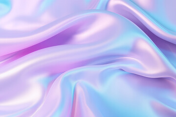 Obraz premium Iridescent background. Psychedelic iridescent creative background, trends 80s or 90s. Holographic Abstract soft pastel colors backdrop. Holographic Foil Backdrop. Trendy creative gradient.