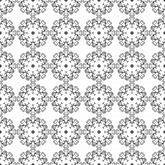 Elegant very beautiful black and white seamless pattern. Ornamental style tribal ethnic background
