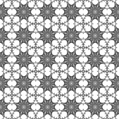 Elegant very beautiful black and white seamless pattern. Ornamental style tribal ethnic background