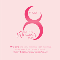 International Women's Day banner. International Women's Day card. Flat vector illustration. Women's day 8 march card.